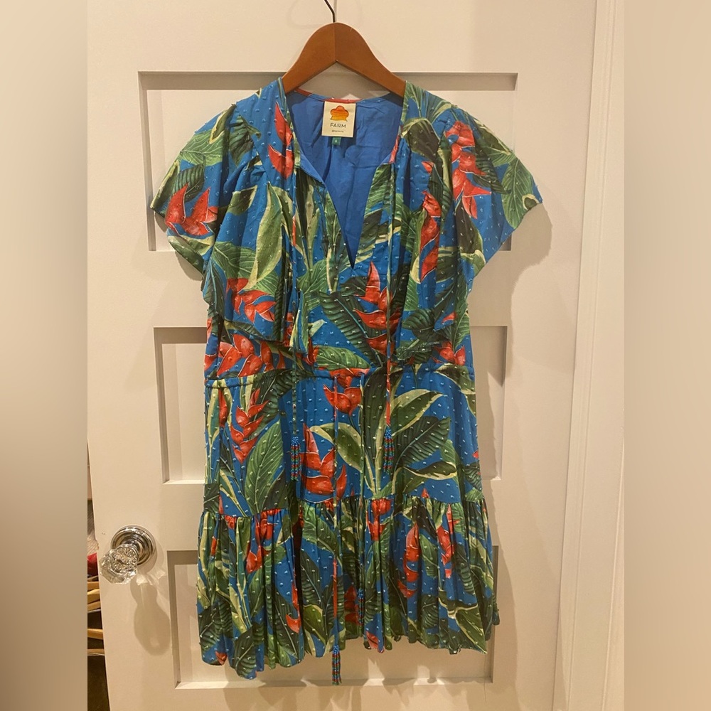 Gorgeous blue floral Farm Rio dress